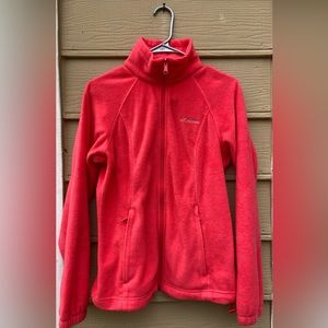Columbia vibrant hot pink zip up fleece jacket